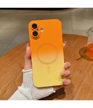Силіконовий чохол "Luxury Gradient" with MagSafe Apple iPhone 16 Помаранчево-жовтий