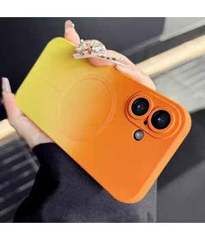 Силіконовий чохол "Luxury Gradient" with MagSafe Apple iPhone 16 Помаранчево-жовтий