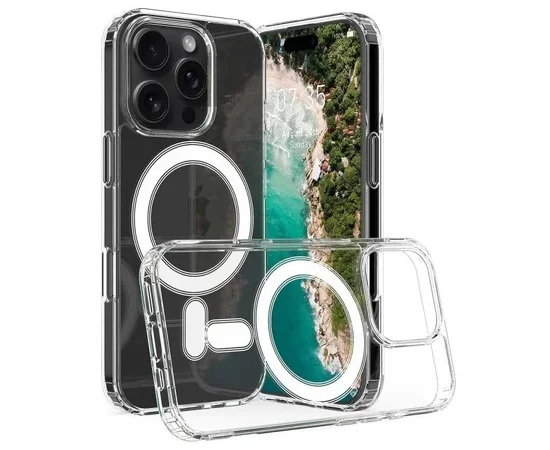 Силіконовий чохол "JASTER" with MagSafe для iPhone 16 Pro Прозорий