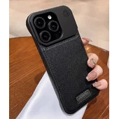 Пластиковый чехол "ArmorLine Leather" для Apple iPhone 15 Pro Max Черный