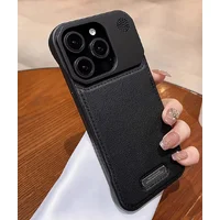 Пластиковый чехол "ArmorLine Leather" для Apple iPhone 16 Pro Max Черный