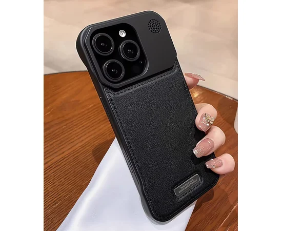 Пластиковий чохол "ArmorLine Leather" для Apple iPhone 15 Pro Чорний