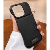 Пластиковый чехол "ArmorLine Leather" для Apple iPhone 16 Pro Max Черный
