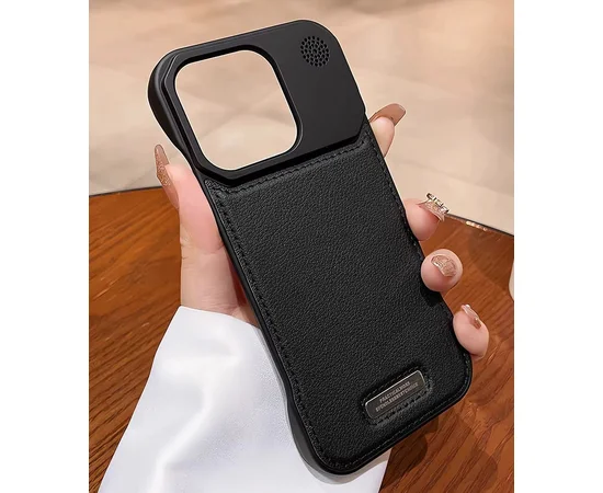 Пластиковий чохол "ArmorLine Leather" для Apple iPhone 15 Pro Чорний