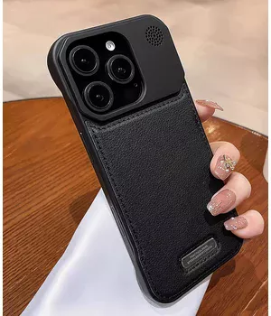 Пластиковий чохол "ArmorLine Leather" для Apple iPhone 16 Pro Max Чорний