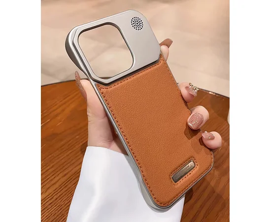 Пластиковий чохол "ArmorLine Leather" для Apple iPhone 15 Pro Max Коричневий