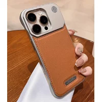 Пластиковий чохол "ArmorLine Leather" для Apple iPhone 15 Pro Коричневий