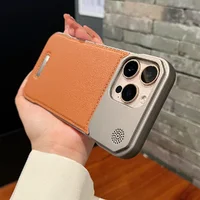 Пластиковый чехол "ArmorLine Leather" для Apple iPhone 15 Pro Коричневый