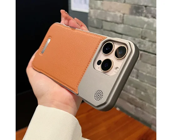 Пластиковий чохол "ArmorLine Leather" для Apple iPhone 15 Pro Коричневий