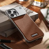 Пластиковый чехол "ArmorLine Leather" для Apple iPhone 15 Pro Max Коричневый