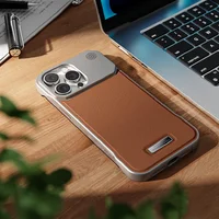 Пластиковий чохол "ArmorLine Leather" для Apple iPhone 15 Pro Max Коричневий