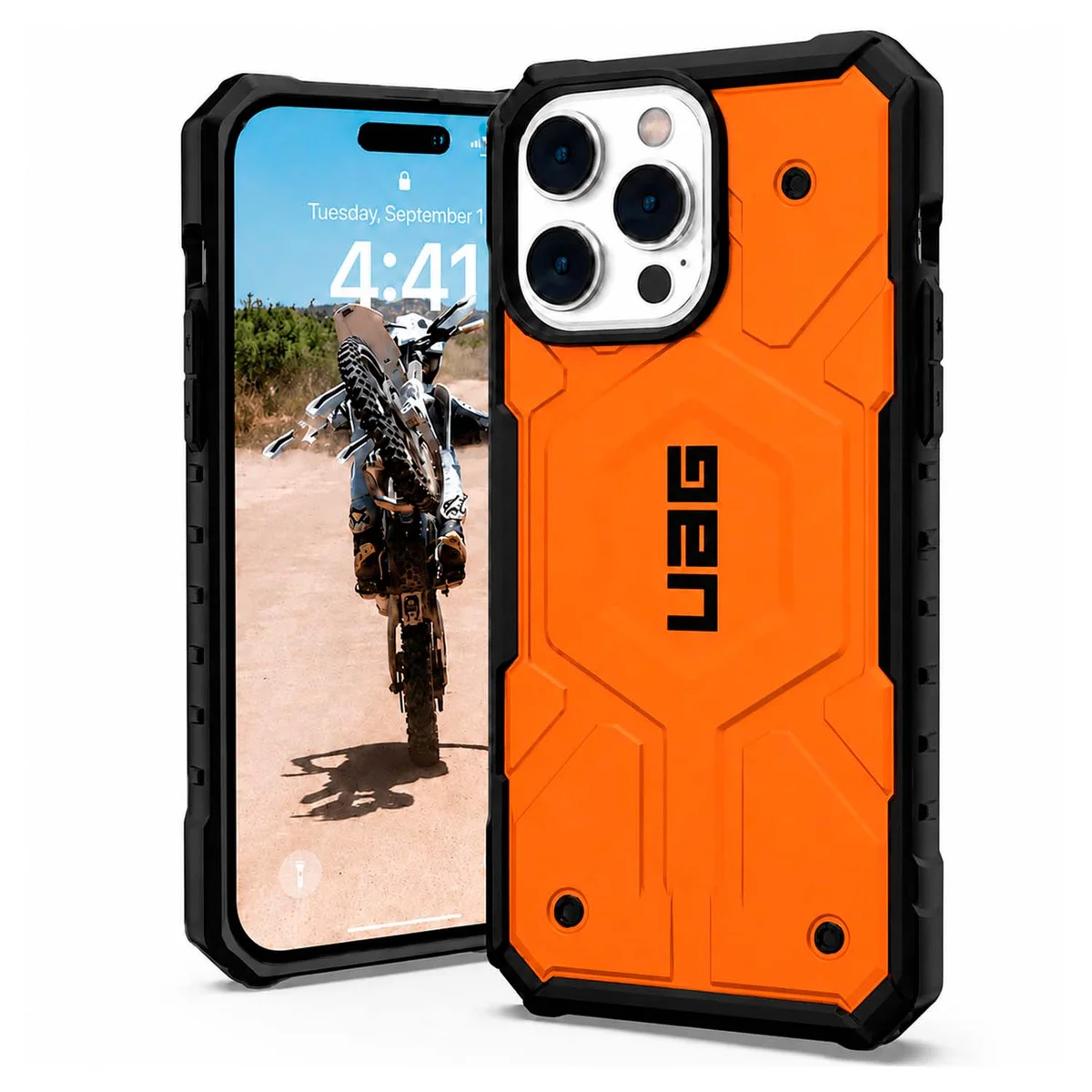 Протиударний чохол "UAG" Pathfinder with MagSafe для Apple iPhone 16 Pro Max Помаранчевий