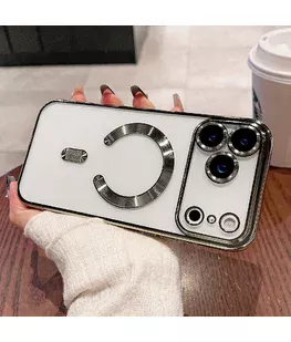 Силіконовий чохол "Transparent Plating" with MagSafe для iPhone 17 Pro Натуральний титан Силіконовий чохол "Transparent Plating" with MagSafe для iPhone 17 Pro Натуральний титан