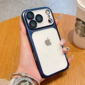 Силиконовый чехол "CrystalLock Pro" для Apple iPhone 17 Pro Max Синий