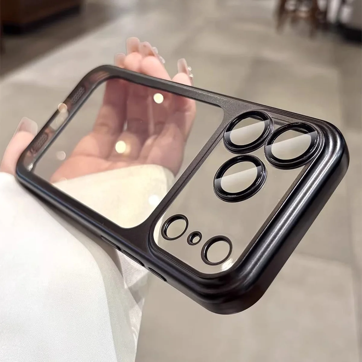 Силиконовый чехол "CrystalLock Pro" для Apple iPhone 17 Pro Черный