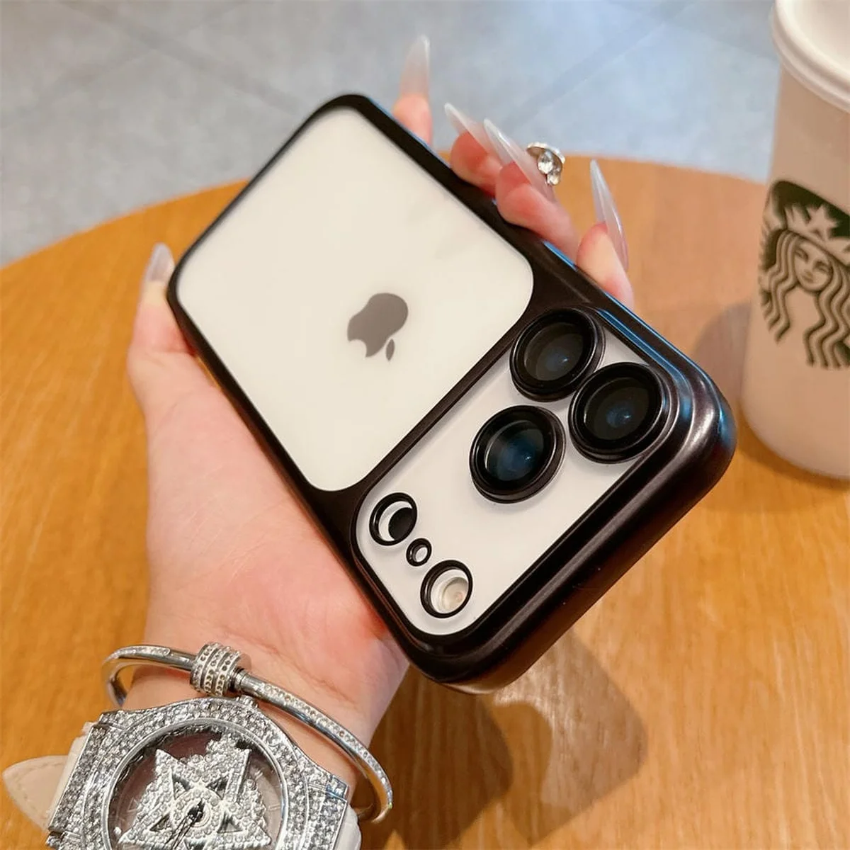 Силиконовый чехол "CrystalLock Pro" для Apple iPhone 17 Pro Черный