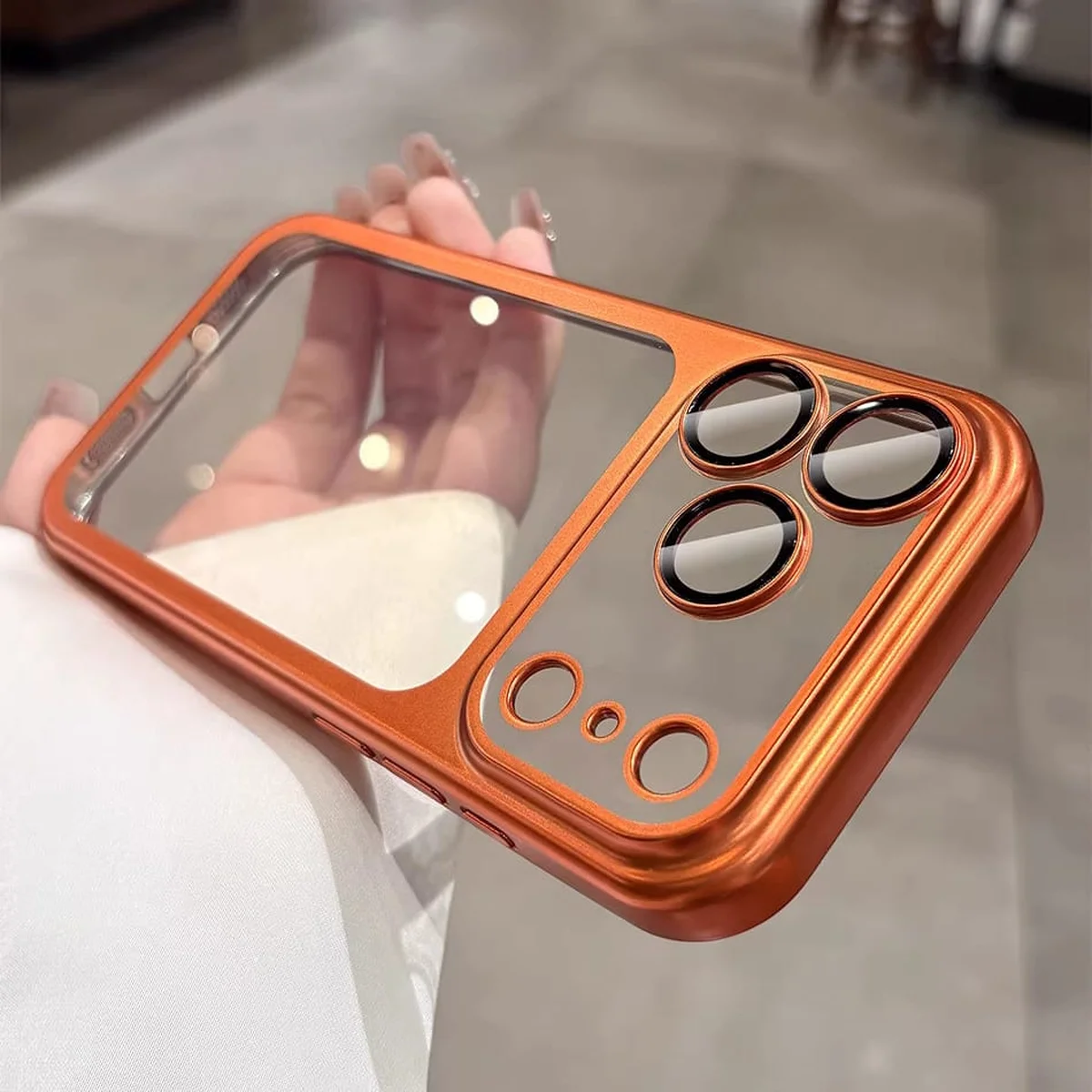 Силиконовый чехол "CrystalLock Pro" для Apple iPhone 17 Pro Оранжевый