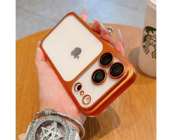 Силиконовый чехол "CrystalLock Pro" для Apple iPhone 17 Pro Оранжевый