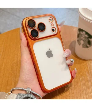 Силіконовий чохол "CrystalLock Pro" для Apple iPhone 17 Pro Max Помаранчевий