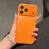 Силіконовий чохол "Unipha AG Glass" with MagSafe для Apple iPhone 16 Pro Max Помаранчевий