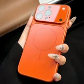 Силиконовый чехол "Unipha AG Glass" with MagSafe для Apple iPhone 17 Pro Max Оранжевый