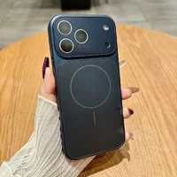 Силиконовый чехол "Unipha AG Glass" with MagSafe для Apple iPhone 17 Pro Max Синий