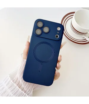 Силіконовий чохол "Luxury Matte" with MagSafe для Apple iPhone 17 Pro Max Синій