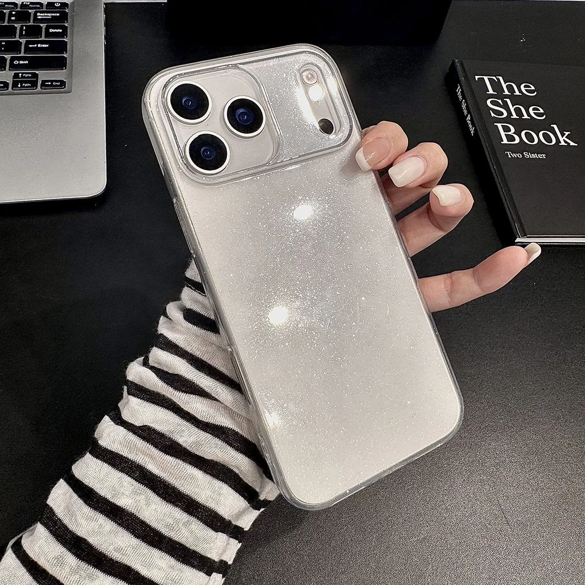 Силиконовый чехол "Bling Diamond" с блестками для iPhone 17 Pro Max Прозрачный