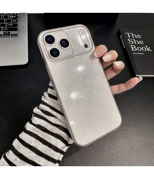 Силиконовый чехол "Bling Diamond" с блестками для iPhone 17 Pro Max Прозрачный