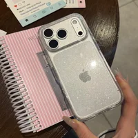 Силиконовый чехол "Bling Diamond" с блестками для iPhone 17 Pro Max Прозрачный