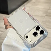 Силиконовый чехол "Bling Diamond" с блестками для iPhone 17 Pro Прозрачный