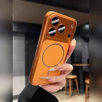 Силиконовый чехол "AG Glass Shield" with MagSafe для Apple iPhone 17 Pro Оранжевый