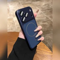 Силиконовый чехол "AG Glass Shield" with MagSafe для Apple iPhone 17 Pro Max Синий