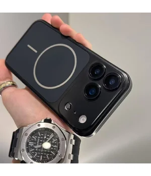 Силиконовый чехол "AG Glass Shield" with MagSafe для Apple iPhone 17 Pro Черный