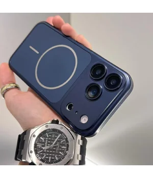 Силиконовый чехол "AG Glass Shield" with MagSafe для Apple iPhone 17 Pro Синий