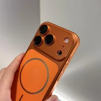 Силиконовый чехол "AG Glass Shield" with MagSafe для Apple iPhone 17 Pro Оранжевый