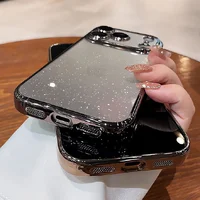 Пластиковый чехол "Bling Transparent" с блестками для iPhone 17 Pro Max Синий