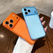 Силиконовый чехол "Carbon Matrix" для Apple iPhone 17 Pro Max Оранжевый