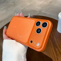 Силиконовый чехол "Carbon Matrix" для Apple iPhone 17 Pro Оранжевый