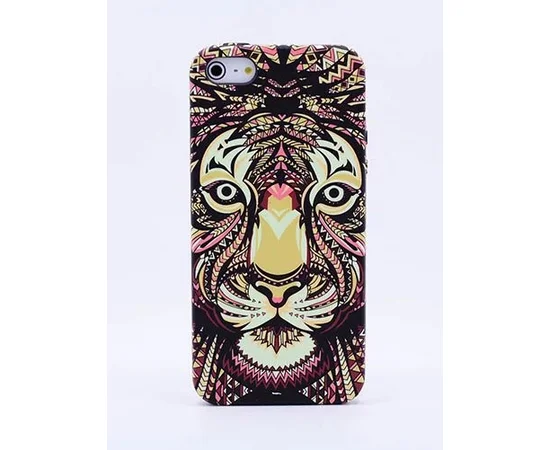 Силиконовый светящийся 3D чехол "Тигр" яркий для iPhone 6 Plus/6S Plus