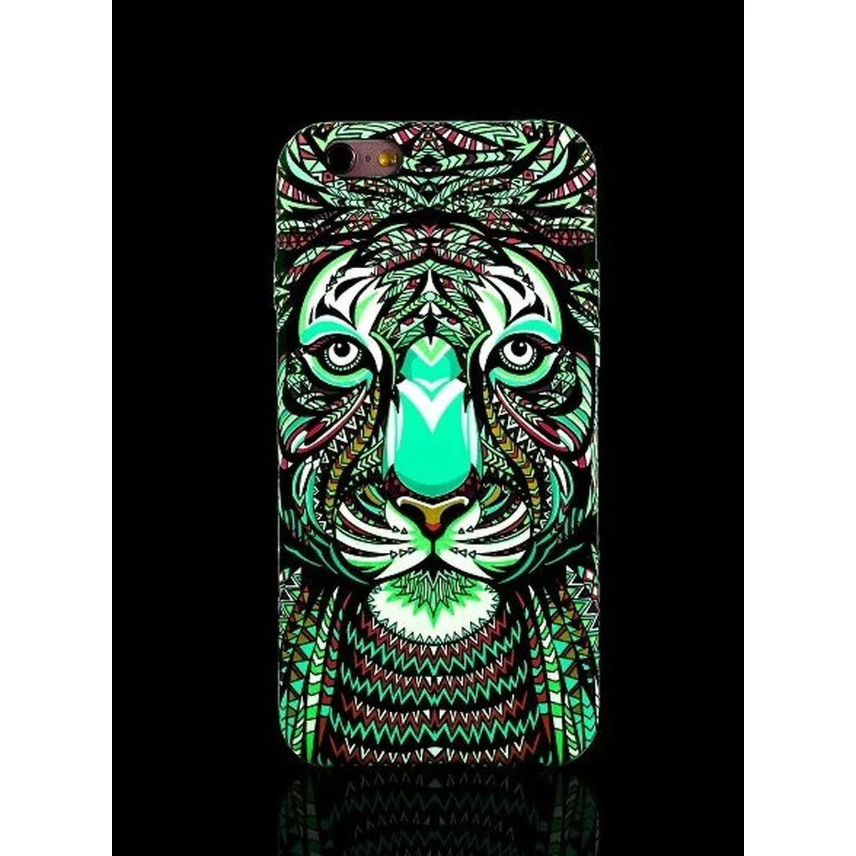 Силиконовый светящийся 3D чехол "Тигр" для iPhone 6/6S