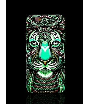 Силиконовый светящийся 3D чехол "Тигр" для iPhone 7/8