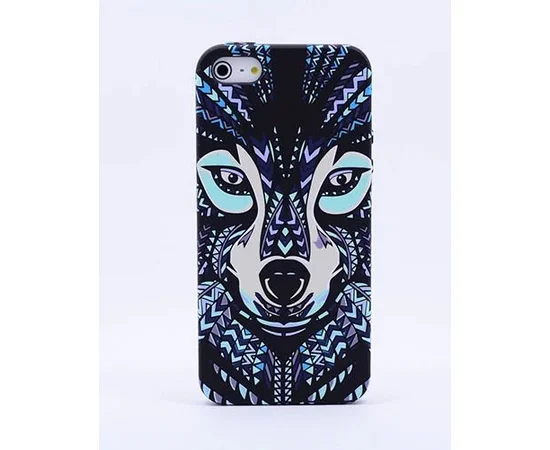 Силиконовый светящийся 3D чехол "Волк" для iPhone 7/8