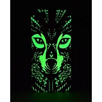 Силиконовый светящийся 3D чехол "Волк" яркий для iPhone 6 Plus/6S Plus