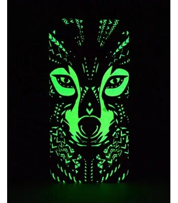 Силіконовий світиться 3D чохол "Вовк" для iPhone 6 / 6S