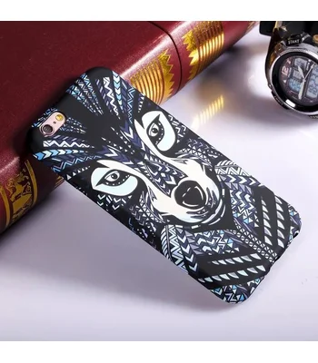 Силіконовий світиться 3D чохол "Вовк" для iPhone 6 / 6S