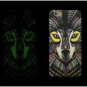 Силиконовый светящийся 3D чехол "Волк" яркий для iPhone 7/8