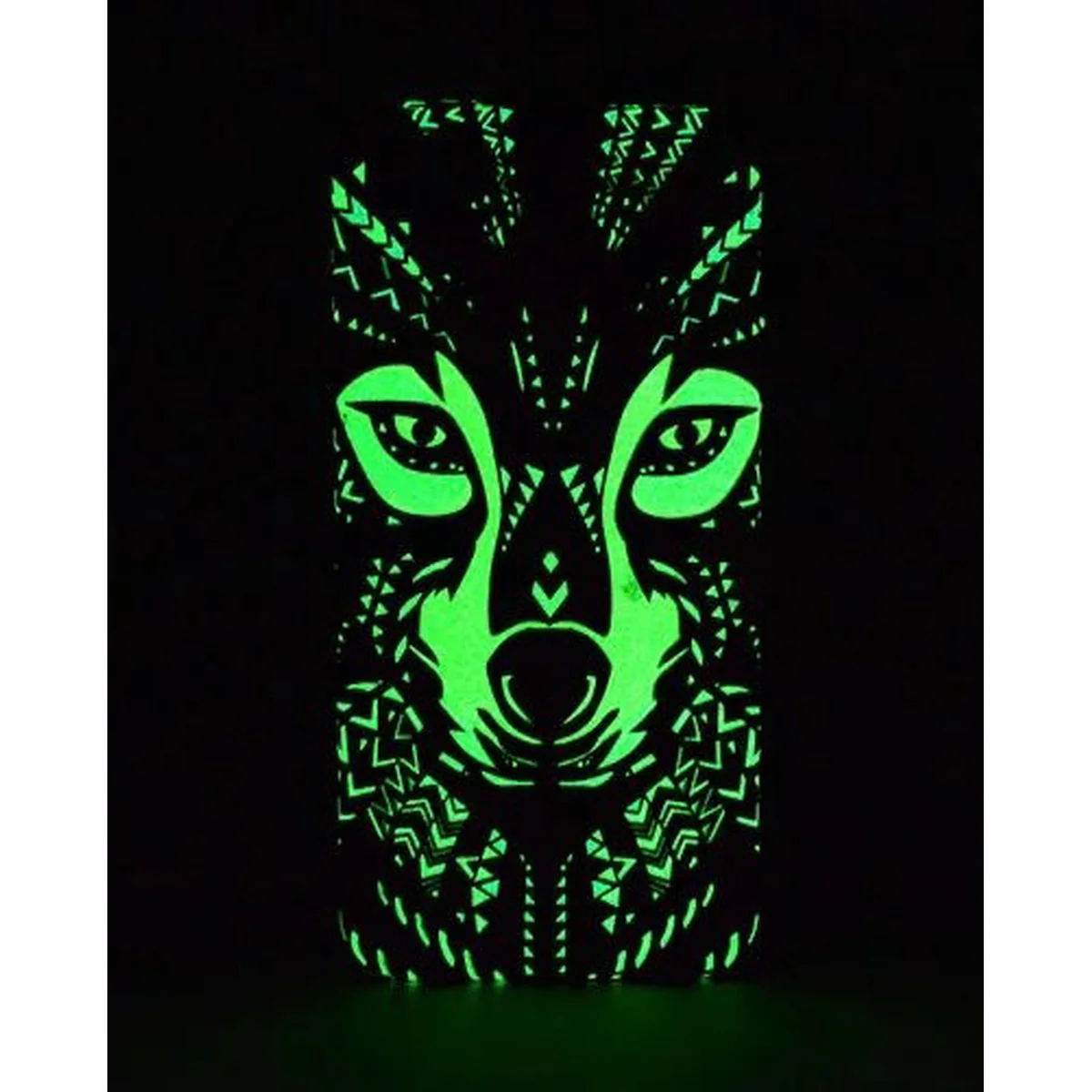 Силиконовый светящийся 3D чехол "Волк" яркий для iPhone 7/8