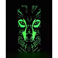 Силиконовый светящийся 3D чехол "Волк" яркий для iPhone 7/8