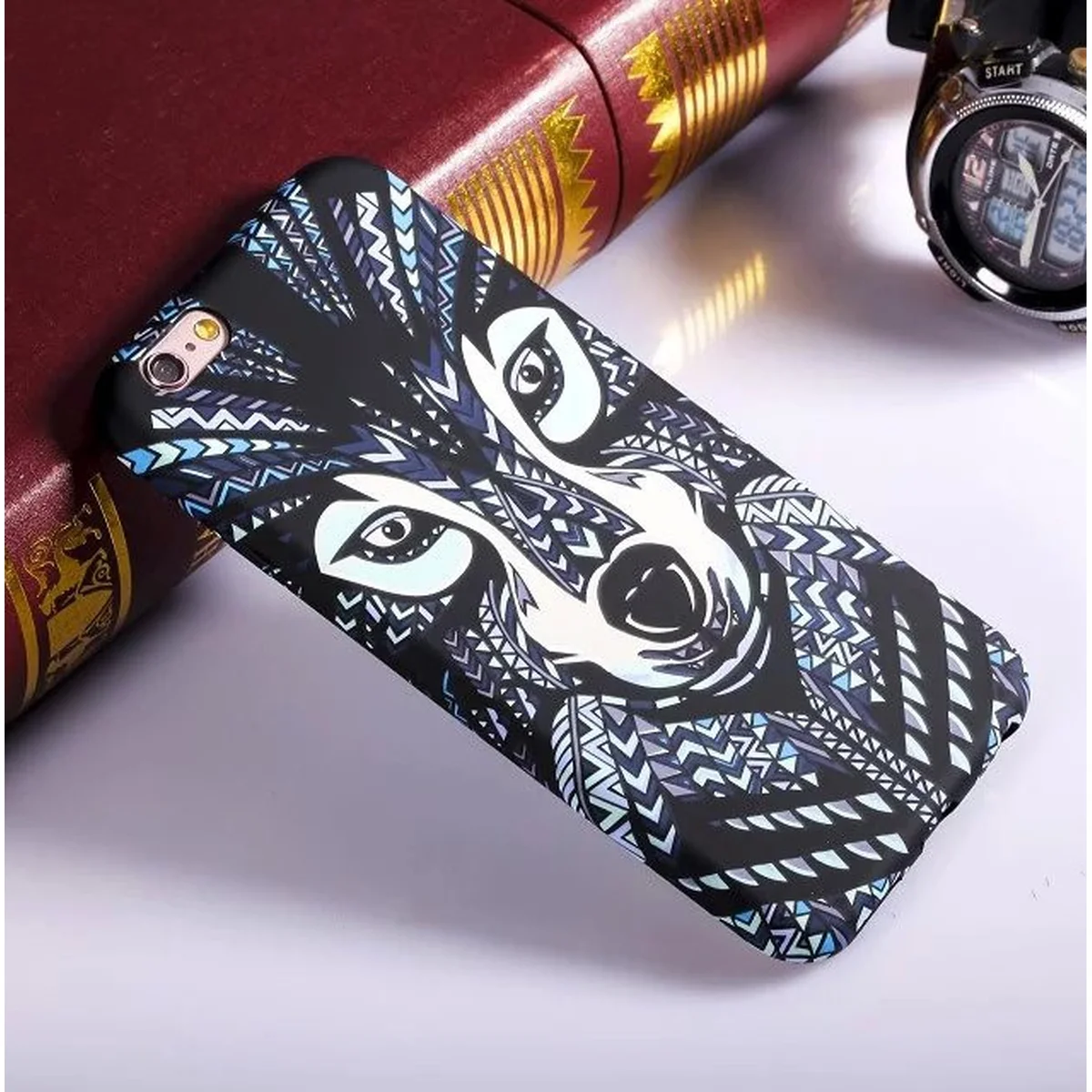 Силіконовий світиться 3D чохол "Вовк" для iPhone 6 Plus / 6S Plus